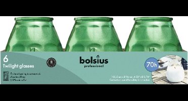 Bolsius - Horeca Twilight - 104/96 - 6 stuks per verpakking - Metallic Groen
