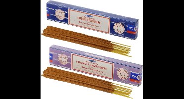 Satya Wierook cadeauset - 2x geurstokjes - Reiki Power en Lavendel geur - Meditatie