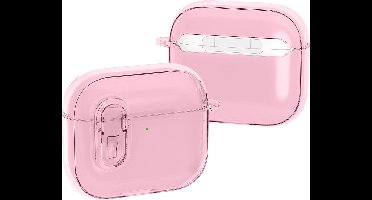 Mobigear Hoesje geschikt voor Apple AirPods 4 Hardcase Hoesje | Mobigear Crystal Clip - Roze