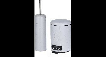 Excellent Houseware - Badkamer set - Pedaalemmer en toiletborstel