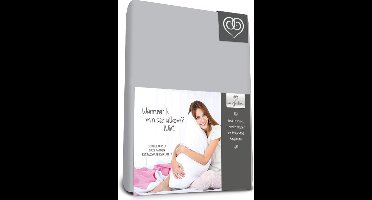 Bed-Fashion - Dubbel Jersey - Topper Hoeslaken - 100 x 200 cm - Zilver Grijs