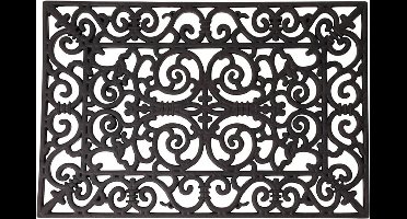 Esschert Design Deurmat - klassiek patroon - 70 x 40 cm - rubber - schoonloopmat