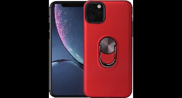 Hoesje Geschikt voor iPhone 11 Pro Max hoesje Shockproof Armor case - back cover – TPU – Rood