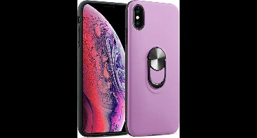 Hoesje Geschikt voor iPhone X/XS hoesje Shockproof Armor case - back cover – TPU – Licht Paars