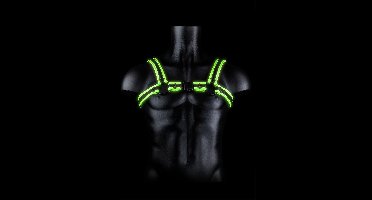 Shots - Ouch! Gesp Harnas - L/XL neon green/black L/XL