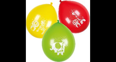 Boland - Set 6 latex ballonnen Safari - Multi - folieballon