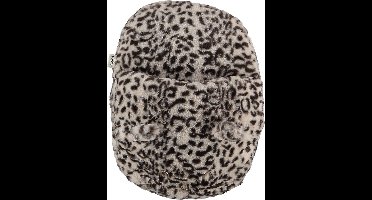 Apollo - Grote voetenwarmer slof - Cheetah creme - one size 30 x 27 cm - Dierensloffen
