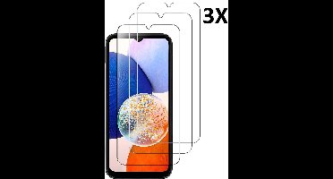 Screenprotector Geschikt voor Samsung Galaxy A14 5G/4G screenprotector Beschermglas - Screenprotector Geschikt voor Samsung Galaxy A14 - 3 stuks