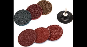 HBM 7 Delige 75 mm. Schuur en Cleanset met 6 mm. Houder