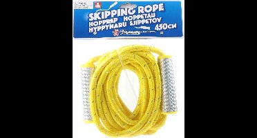 Jonotoys Springtouw speelgoed met glitters - geel - 450 cm - buitenspeelgoed