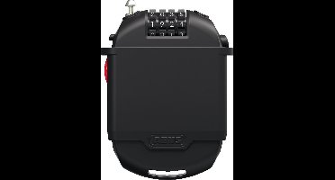 ABUS speciaal slot Combiflex 2503/120 + houder UCH 2503 - geschikt als bagagebeveiliging, skislot, helmbeveiliging - 120 cm staalkabel - met cijfercode - zwart