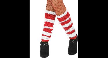 Beenwarmers - Been Warmers - Rood/Wit - Carnaval - One Size - Een Paar