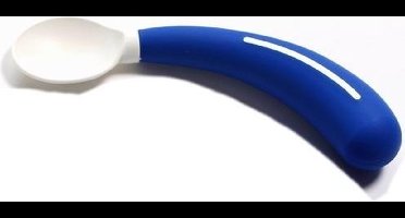 Aangepast kinderbestek - Scandinavisch design: Lepel rechtshandig - blauw