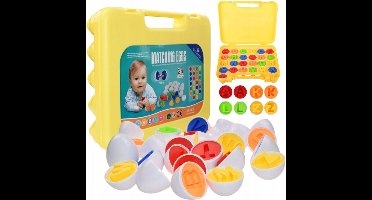 Eieren Sorteren - Alfabet - 26 Paar - Montessori Speelgoed - Sorteer Speelgoed - Peuters - Educatief - Speelgoed - Cadeau - Sorteren - Ontwikkelingsspeelgoed - Motoriek - Puzzel - Geometrisch Speelgoed - Montessori - Speelgoed Peuters - Matching Eggs