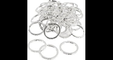 Sleutelring, d 28 mm, verzilverd, 50 stuk/ 1 doos