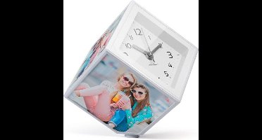 Balvi foto kubus draaiend met klok voor 10 x 10 cm