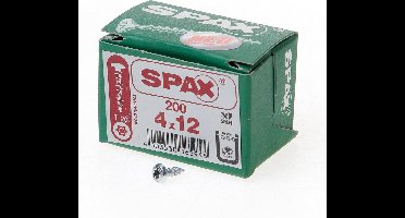 Spax Spaanplaatschroef cilinderkop verzinkt T-Star T20 4.0x12mm (per 200stuks)