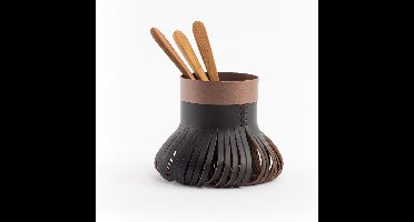 Vacavaliente - Chef Keukenhulp Organiser (by Christian Mohaded) - Gerecycled Leer - Zwart -