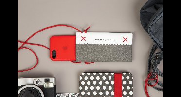 Vacavaliente - iPhone Houder (by Paola Navone) - Gerecycled Leer - Grijs