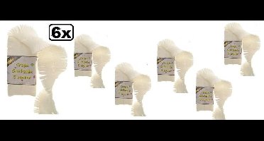 6x Crepe guirlande wit 5 meter