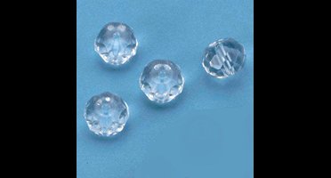 Facet Geslepen Kralen Transparant, 8x10mm, 8 stuks