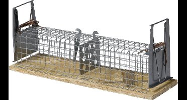 Luna Muizenval Hout Recht 2-Kleps - Ongediertebestrijding - 24 cm