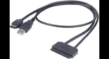 Akasa HDD/ SSD Adapter [1x SATA-combi-bus 15+7-polig - 1x USB-A 2.0 stekker, eSATA-stekker 7-polig] 0.40 m