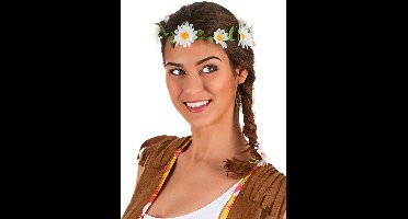 Vegaoo - Bloemen hoofdkrans voor volwassenen