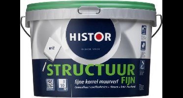 Histor Structuur Fijn Muurverf - 2,5 liter - Wit