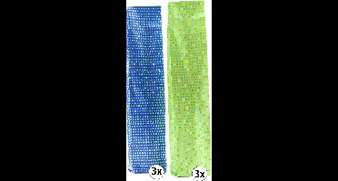 Wijnfles zak drankzakken 9 x 7 x 46 cm - 6 stuks