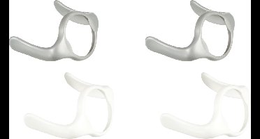 Difrax Losse Handgrepen Babyfles Natural - Zilver en Wit - 4 stuks