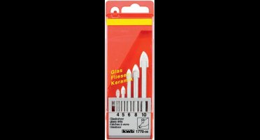 kwb 177000 Glasboorset 5-delig 4 mm, 5 mm, 6 mm, 8 mm, 10 mm 5 stuk(s)