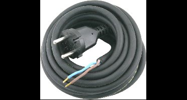 Exin Aansluitsnoer Neopreen Zwart 2x1,0mm2 5m Randaarde