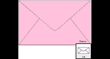Benza Wenskaart Enveloppen - Langwerpig 16,2 x 11,4 cm = C6 - Baby Roze - 100 stuks