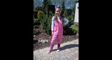 Party Tuinbroek Roze Kinderen Premium - Maat 152