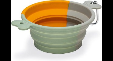 Beeztees Rua - Reisbak Hond - Silicone - Oranje - 750 ml