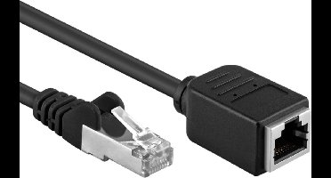 FTP CAT5e Gigabit Netwerk Verlengkabel - CU - 15 meter - Zwart