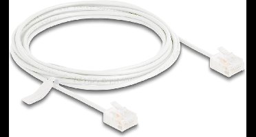 Delock RJ45 Network Cable Cat.6 UTP Ultra Slim 3 m white with short plugs