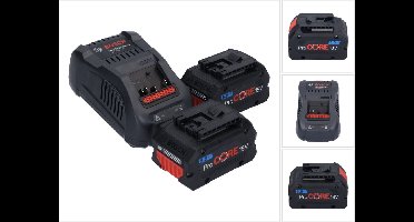 Bosch Professional ProCORE18V Gereedschapsaccu en lader - BITURBO - 2x ProCORE18V 5.5 Ah accu - GAL 1880 CV oplader