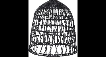Star Trading lampenkap Knute, rotan, zwart, E27, buiten, 50 cm