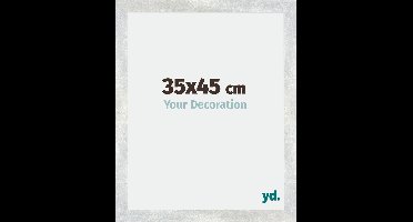 Your Decoration - Fotolijst 35x45 cm - MDF - Zilver Glanzend Vintage - Mura