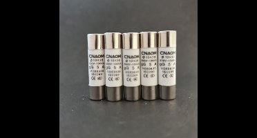 R015 10x38 Keramische Buiszekering - 5A - 10x38mm 5stuks