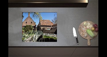 Inductieplaat Beschermer - Bruggetje voor Nederlandse Huizen - 58x50 cm - 2 mm Dik - Inductie Beschermer - Bescherming Inductiekookplaat - Kookplaat Beschermer van Zwart Vinyl