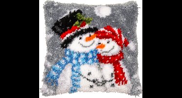 Vervaco - Knoopkussen kit - Kerst - Sneeuwmannen - PN-0202523 - Borduren - Borduurpakket - Borduurpakket volwassenen - Borduurpakket kind