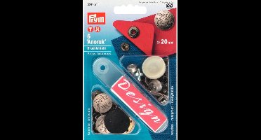 Naaivrijdrukknopen ANORAK Excursion 20 mm zilver mat 6 st. - Drukknopen Sport & Camping - Prym