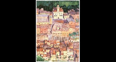Kunstdruk Ralf Westphal - Mittelalterliche Bergstadt Montepulciano, Toskana 50x70cm