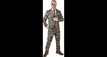 Magic Design Verkleedpak Camouflage Heren Polyester Maat L