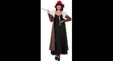 Smiffys - 20s Gangster Moll Kostuum - M - Zwart