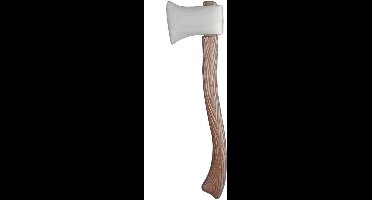 Smiffys - Wood Effect Axe Kostuum Accessoire - Bruin
