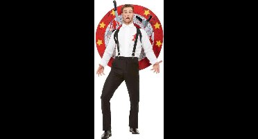 Smiffys - Deluxe Knife Thrower Kostuum - XL - Rood/Wit